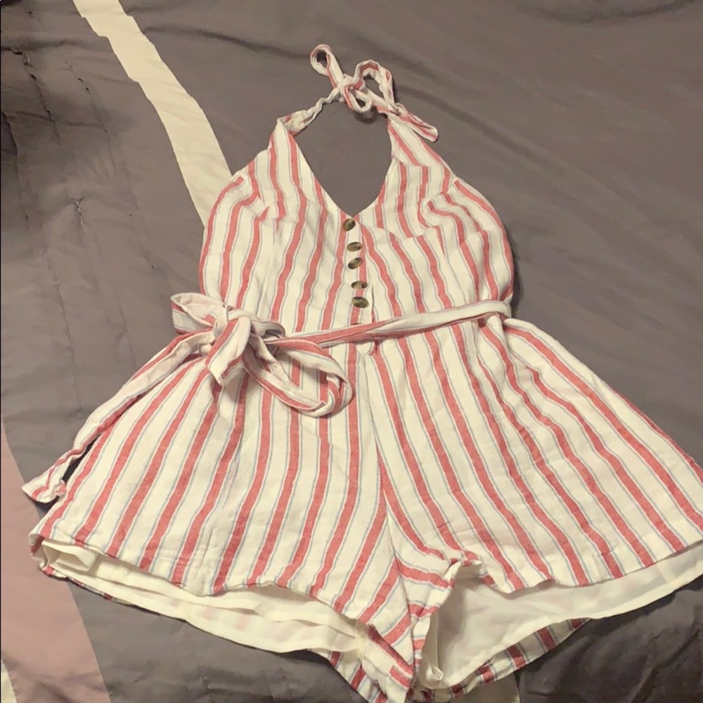 American Eagle red, white and blue Romper